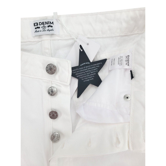 EB DENIM White Bermuda Shorts | Minimalist Summer Street Style USA 100% Cotton‎ - Picture 4 of 5